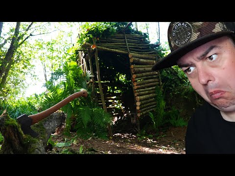 We Built A Survival Shelter