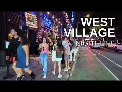 NEW YORK CITY Walking Tour [4K] - WEST VILLAGE Night Life