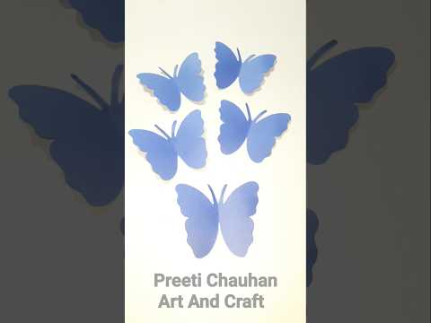 Easy Paper Butterfly Making Idea | How To Make Butterfly | Paper Butterfly Craft #shorts