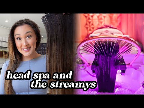 goodbye extensions, viral head spa + grwm for the streamys awards!