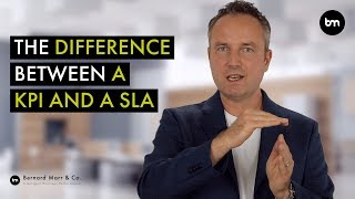 What is the difference between a SLA and a KPI?