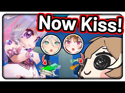 Biboo and Mumei make AutoFister kiss in VR 【Hololive EN】