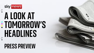 📰 Sky News Press Preview | Friday 15 November