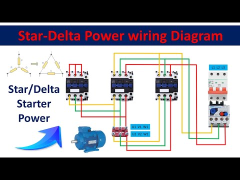 Start-Delta Starter Power Wiring Diagram Explained @Electricalgenius