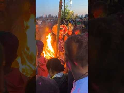 Holi and Holika Dahan in Canada Mandir! #holi #holikadahan #holikadahan2024 #canada #rangokatyohar