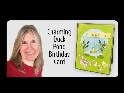 Charming Duck Pond Birthday Card