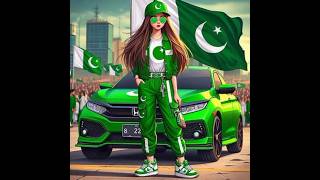 14 agust independence day Pakistani girls dp watsap states video ytshorts #15august