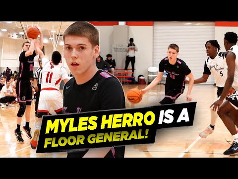 MYLES HERRO is a TRUE PG! Tyler Herro's little bro was a FLOOR GENERAL at MADE HOOPS Midwest Warmup!