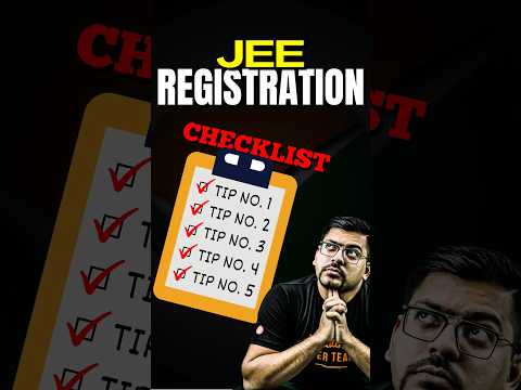 JEE Registration: 5 Must Remember things✅✅#jee #jee2025 #iit #iitjee #jeeregistration #jeemains