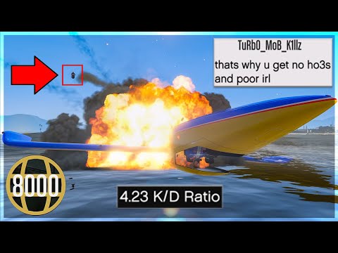 Trolling The STUPIDEST Rank 8000 Tryhard With a Seabreeze! GTA Online