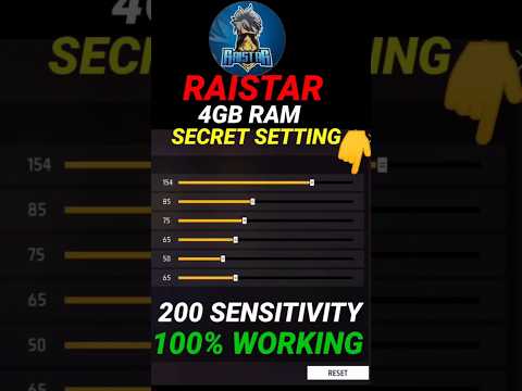 Rai start 👑 sensitivity revel ☠️ Free Fire After Update 4gb Ram 200 Sensitivity Best  Settings ⚡ 200