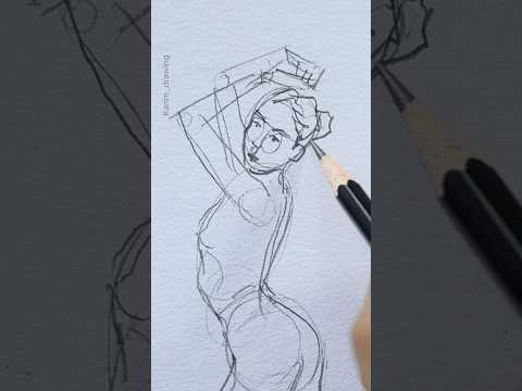 ASMR: Drawing agirl's body #shorts