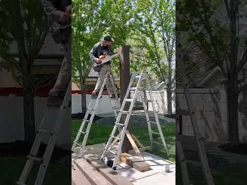 Installing a Pergola? Watch How I Cut into the Posts to Secure the Beam!