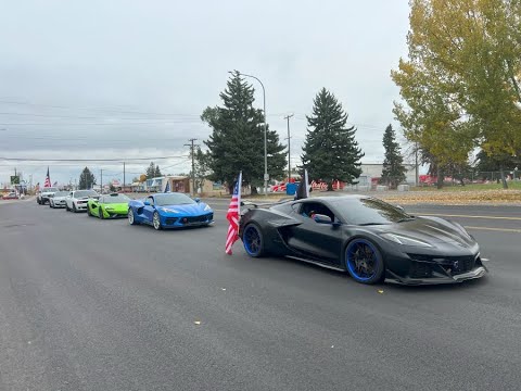 Large Trump Train roars through town