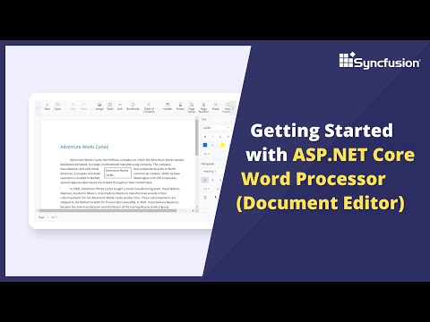 Getting Started with the ASP.NET Core Word Processor