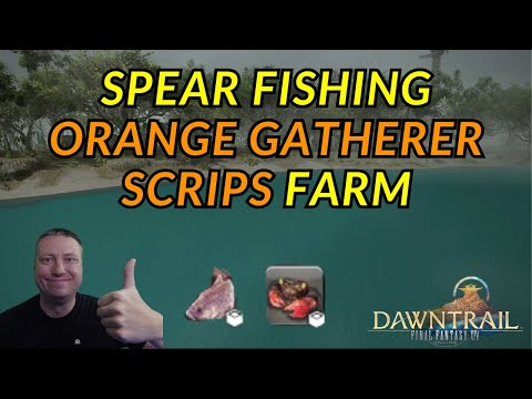 Final Fantasy 14 Dawntrail - Spear Fishing Orange Gatherer Scrips Farm