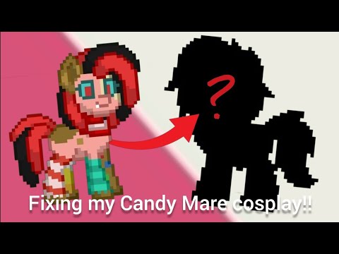 Fixing my Candy Mare cosplay on Pony Town!! 🍬🍭