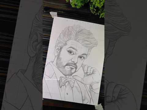 Vijay Thalapathy Drawing Outline ✍️❤️‍🩹 Actor Thalapathy Vijay Leo #shorts #vijaythalpathy #drawing