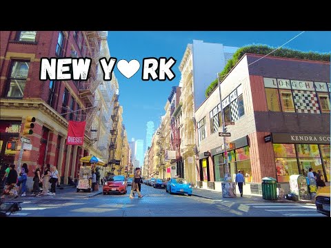 Discover Lower Manhattan, SoHo | 4K New York City Virtual Walking Tour | NYC City Sound