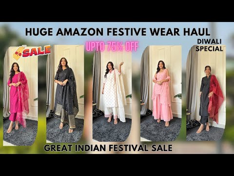 Amazon big festive wear try on haul || Amazon great Indian festival sale || Upto 80% off ||