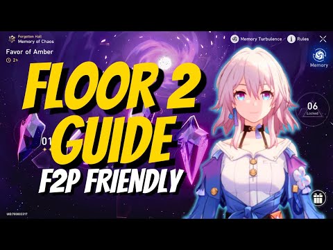 Memory of Chaos Floor 2 - Full Walkthrough With Only F2P Tank/Healer - Step-By-Step Commentary