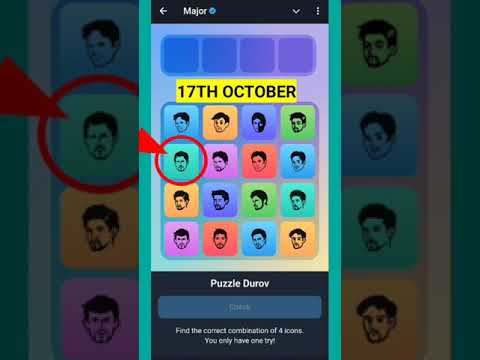 18 October Major puzzle durov Solved Today |Major Daily combo card 18 October |Major Puzzle Solution