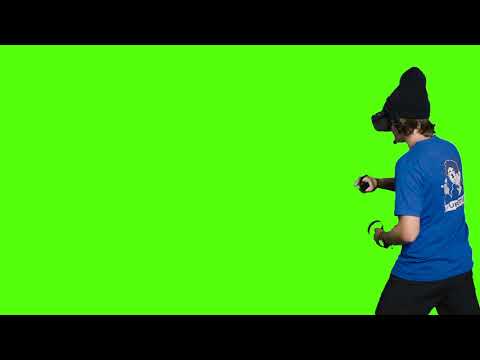 yub fighting green screen for meme creation