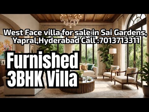 3BHK fully furnished villa for sale in Sai Gardens, Yapral, Hyderabad