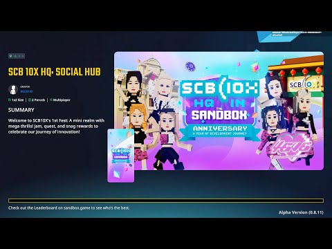 SCB 10X HQ: Social Hub - All Quests Walkthrough Gameplay The Sandbox