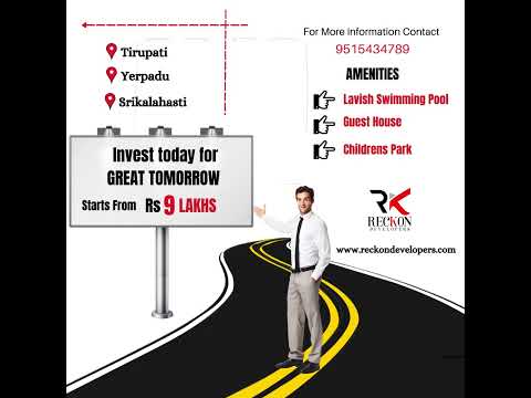 Start From 9 Lakhs #openplotsforsale #tirupati #tirupatirealestate #openplots #tudaapproved #tuda