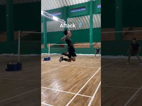 Attack in badminton🏸#ytshorts #badminton #subscribe