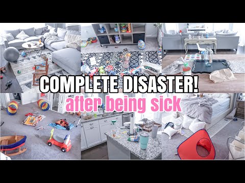 REAL LIFE CLEAN WITH ME AFTER BEING SICK | COMPLETE DISASTER | MESSY HOUSE TRANSFORMATION