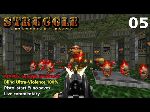 Doom II: Struggle - Antaresian Legacy - MAP05: Sewage Treatment - Blind Ultra-Violence 100%