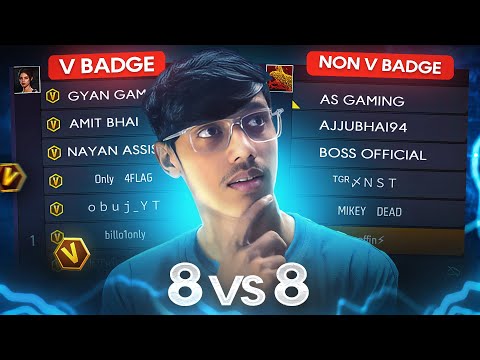 8 V-Badge Youtubers Vs 8 Non V-Badge Youtubers🔥Biggest Youtubers Collab ?