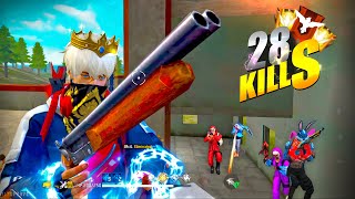 FREEFIRE 🔥" 28 Kills " 🤯 Solo vs Squad Mp40 + M249-X 🎯 28 Kills Total - Garena free fire #freefire