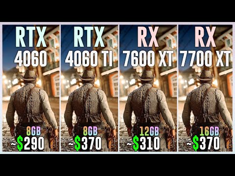 RTX 4060 vs RTX 4060 TI vs RX 7600 XT vs RX 7700 XT - Test in 25 Games