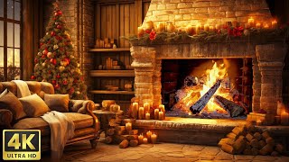 [4k UHD] 🔥🎶 Fireside Christmas Classics 🎄🎵 Cozy Holiday Vibes ❄️🎁