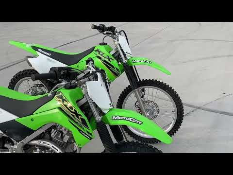 2022 Kawasaki KLX140R F Stacked Against 2021 KLX140R L