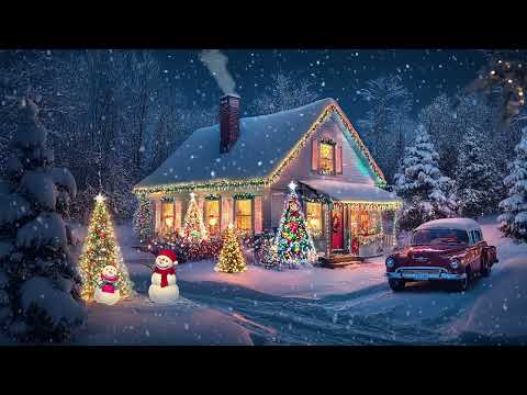 Dreamy Christmas Vibes - Piano in Your Bedroom with Snow and Fireplace Glow - 3 Hours