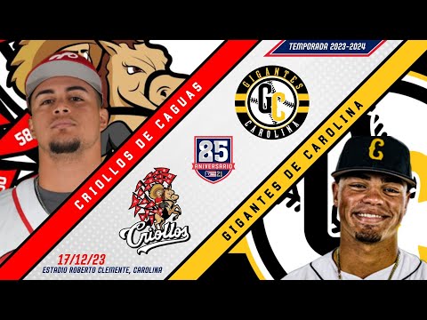 🎥Liga de Béisbol Profesional Roberto Clemente🇵🇷: Criollos de Caguas 🆚 Gigantes de Carolina⚾️