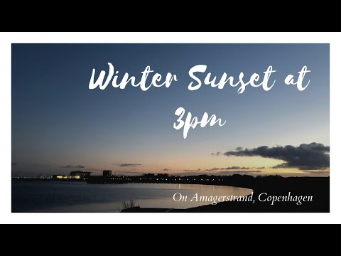 Winter Sunset on Amager Beach, Copenhagen