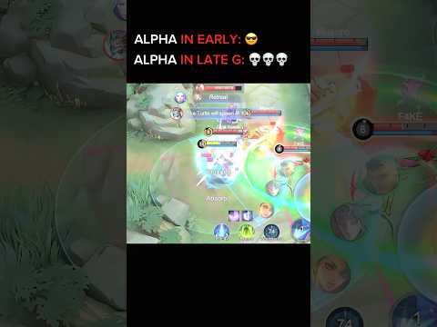 ALPHA IN EARLY GAME VS LATE GAME #tyrant #mlbb #alpha #mobilelegends #shorts