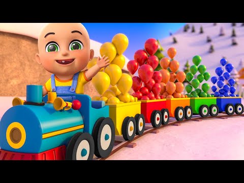 Train Choo Choo Song New Compilation | Piggy On The Railway | Nursery Rhymes & Kids Songs |Baby Bobo