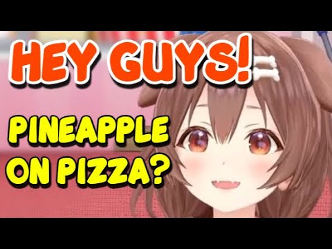 When Korone Asks Overseas Fans Whether They Like Pineapple on Pizza [Hololive]