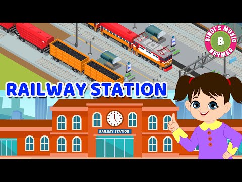 Railway Station | Down at the Station Nursery Rhyme for kids | Bindi's Music & Rhymes