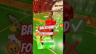 Backhand 🆚 Forehand Serve #badmintonlovers #axelsen #badminton #viral#shorts