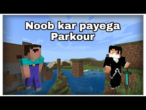 Noob karega Parkour 🤣 #shorts #minecraftshorts #noobfunnyvideo #mcpelovers #mcpeplayer #minecraft