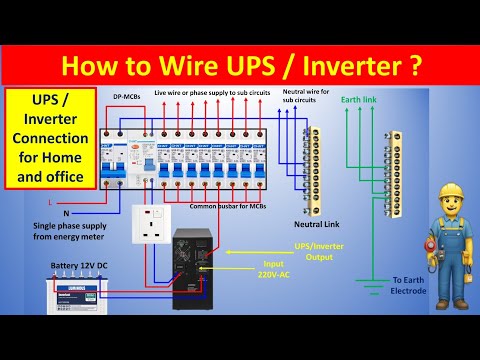 How to Wire a UPS/Inverter:for our home distribution box | home distribution board wiring