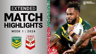 Pacific Championships 2024 | Kangaroos v Tonga XIII | Extended Highlights