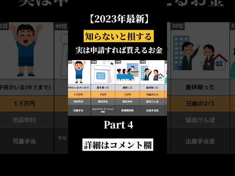 役所が絶対に教えない申請すれば貰えるお金68選Part4